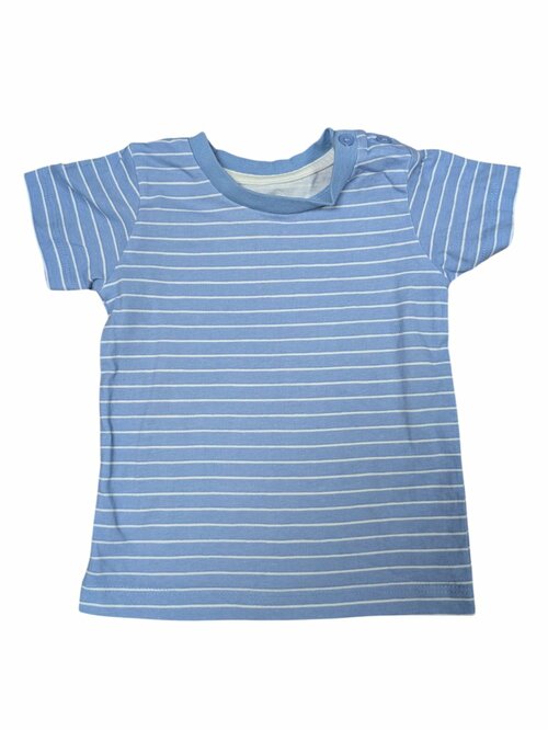 Modré pruhované triko s krátkým rukávem secondhand